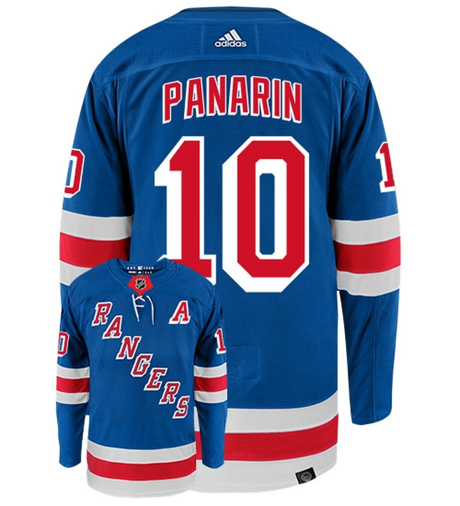 Artemi Panarin New York Rangers Adidas Primegreen Authentic Home NHL Hockey Jersey - Back/Front View