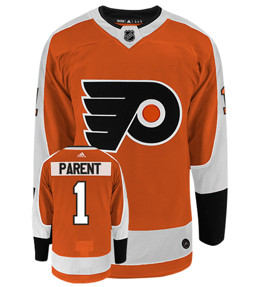 Bernie Parent Philadelphia Flyers Adidas Authentic Home NHL Vintage Hockey Jersey