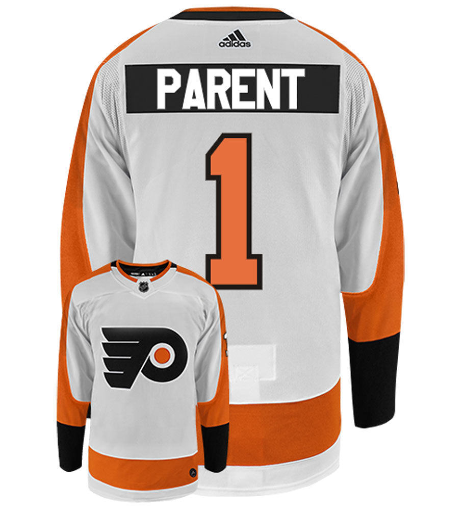 Bernie Parent Philadelphia Flyers Adidas Authentic Away NHL Vintage Hockey Jersey