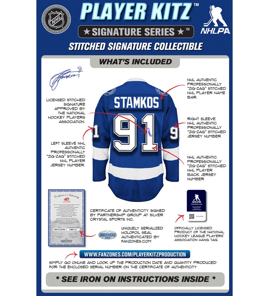 Steven Stamkos #91 Player Kitz Signature Series Stitched Autograph