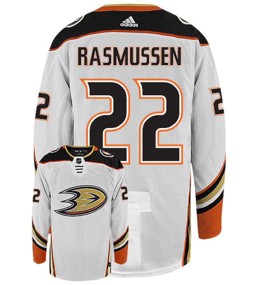Dennis Rasmussen Anaheim Ducks Adidas Authentic Away NHL Hockey Jersey
