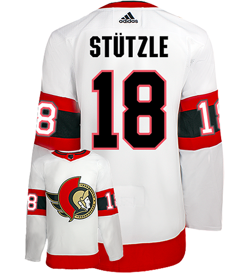 Tim Stutzle Ottawa Senators Adidas Authentic Away 2020 NHL Hockey Jersey