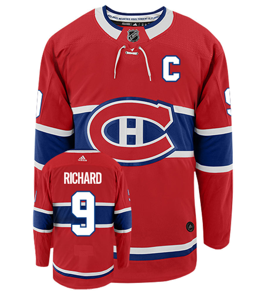 Maurice Richard Montreal Canadiens Adidas Authentic Home NHL Vintage Hockey Jersey