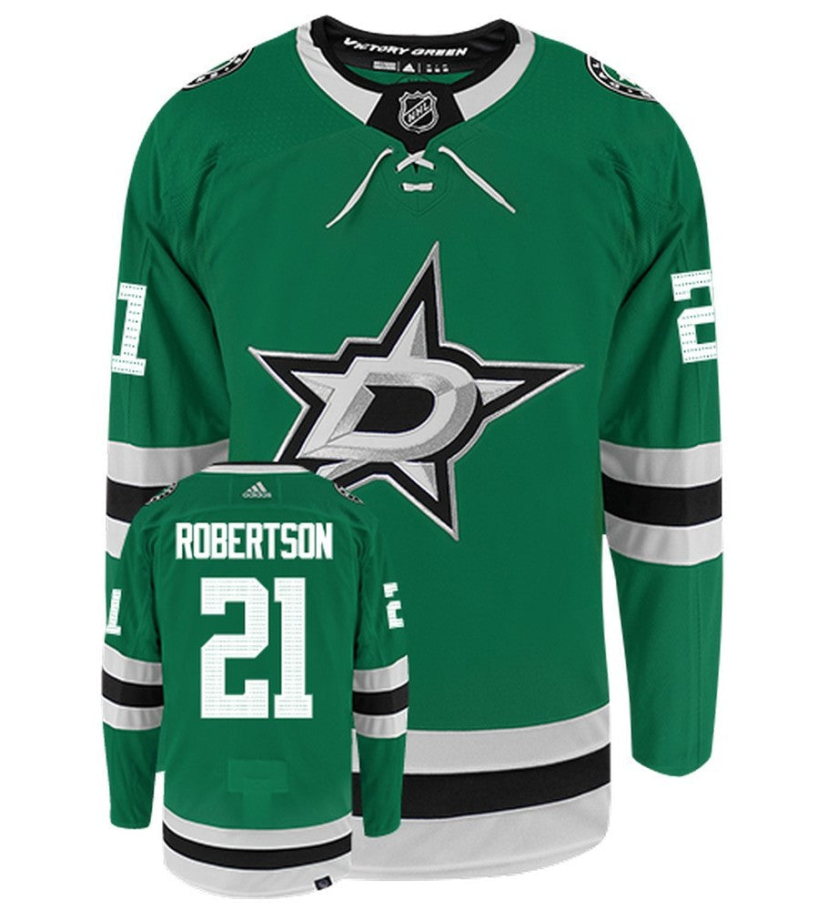 Jason Robertson Dallas Stars Adidas Primegreen Authentic Home NHL Hockey Jersey - Front/Back View