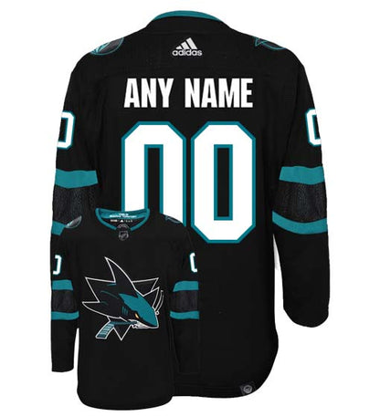 San Jose Sharks Adidas Primegreen Authentic Third Alternate NHL Hockey Jersey - Back/Front View