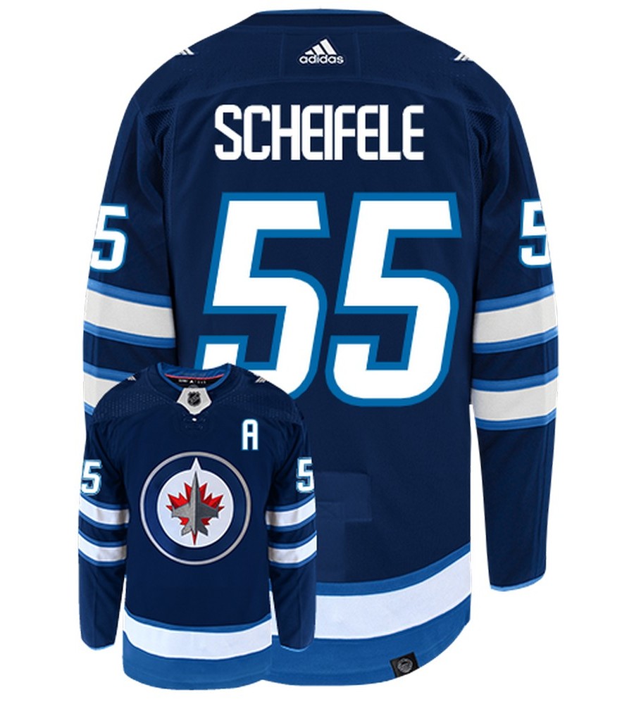 Mark Scheifele Mark Scheifele Winnipeg Jets Adidas Primegreen Authentic Home NHL Hockey Jersey - Back/Front View