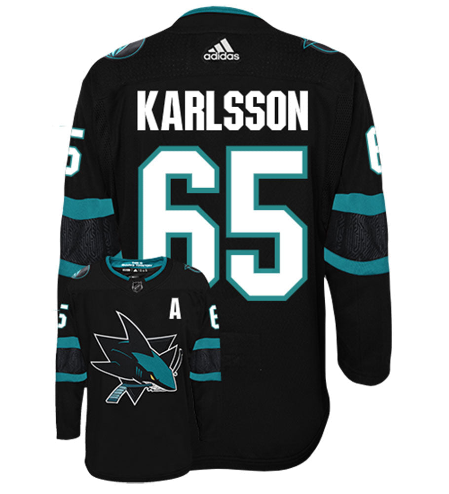 Erik Karlsson San Jose Sharks Adidas Authentic Third Alternate NHL Hockey Jersey