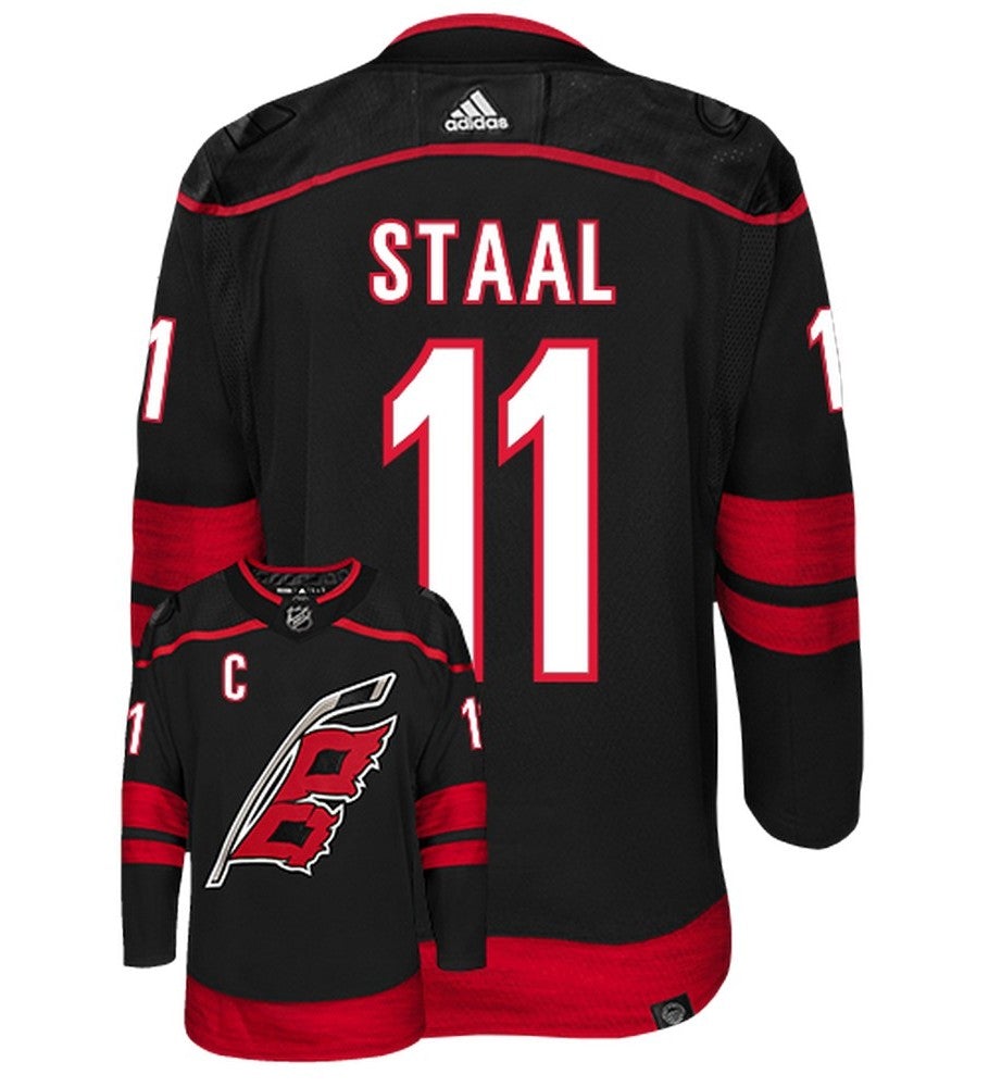 Jordan Staal Carolina Hurricanes Adidas Primegreen Authentic Third Alternate NHL Hockey Jersey - Back/Front View