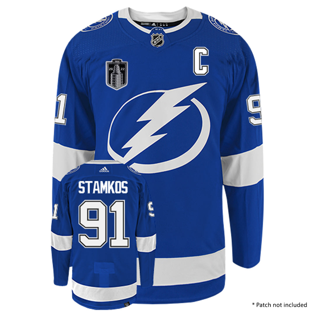 Steven Stamkos Tampa Bay Lightning Adidas Primegreen Authentic Home NHL Hockey Jersey - Front/Back View