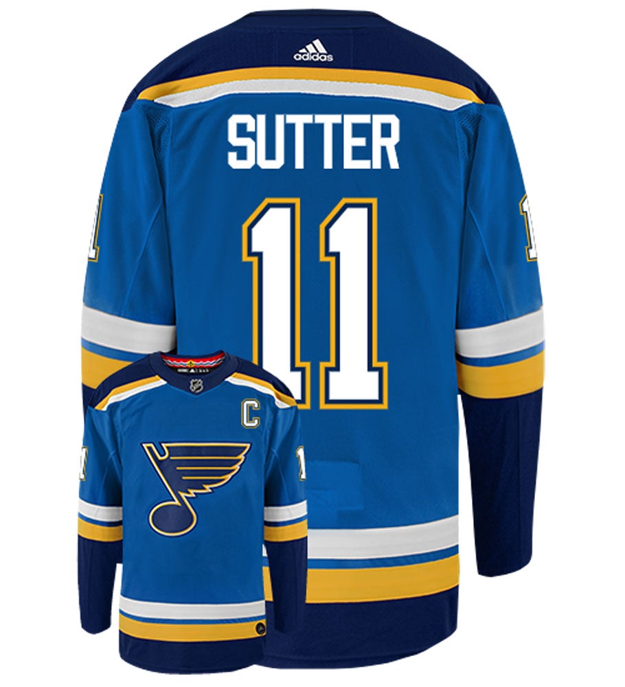 Brian Sutter St. Louis Blues Adidas Authentic Home NHL Vintage Hockey Jersey