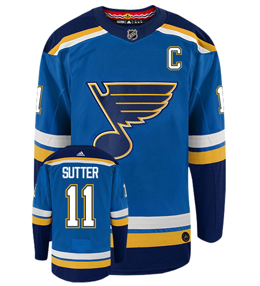 Brian Sutter St. Louis Blues Adidas Authentic Home NHL Vintage Hockey Jersey