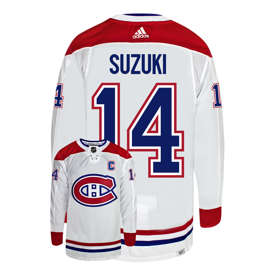 Nick Suzuki Montreal Canadiens Adidas Primegreen Authentic NHL Hockey Jersey