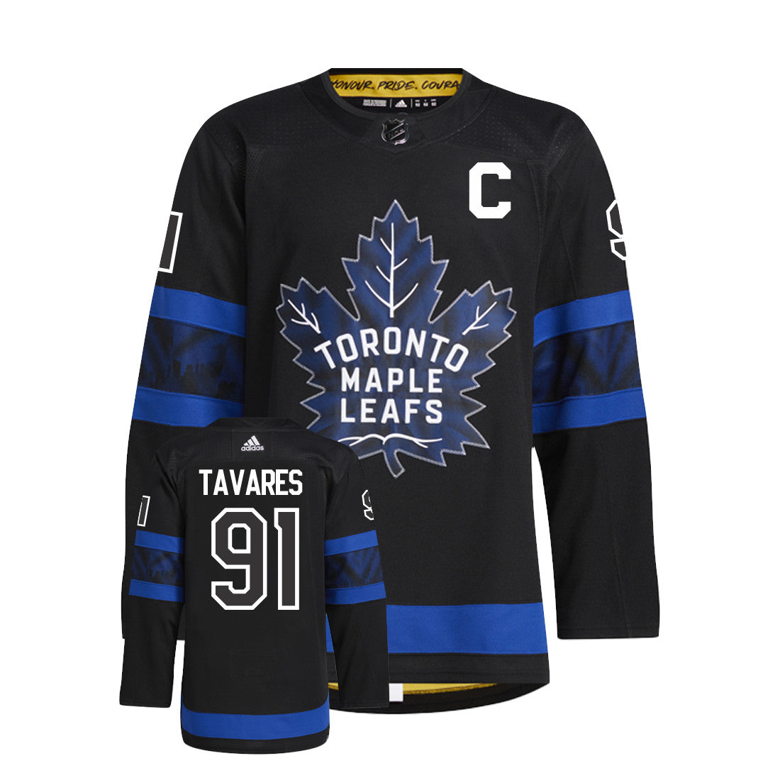 John Tavares Toronto Maple Leafs Adidas Primegreen Authentic Third Alternate NHL Hockey Jersey - Back/Front View