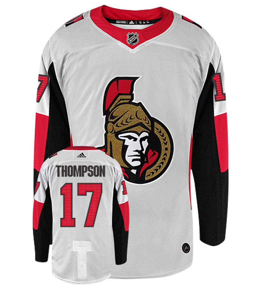 Nate Thompson Ottawa Senators Adidas Authentic Away NHL Hockey Jersey