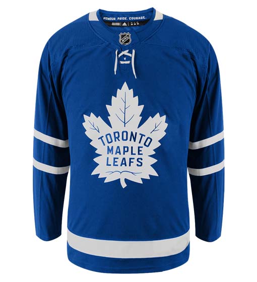 Toronto Maple Leafs Adidas Primegreen Authentic Home NHL Hockey Jersey - Front View