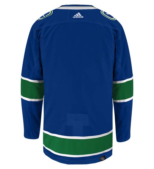 Vancouver Canucks Adidas Primegreen Authentic Home NHL Hockey Jersey - Back View