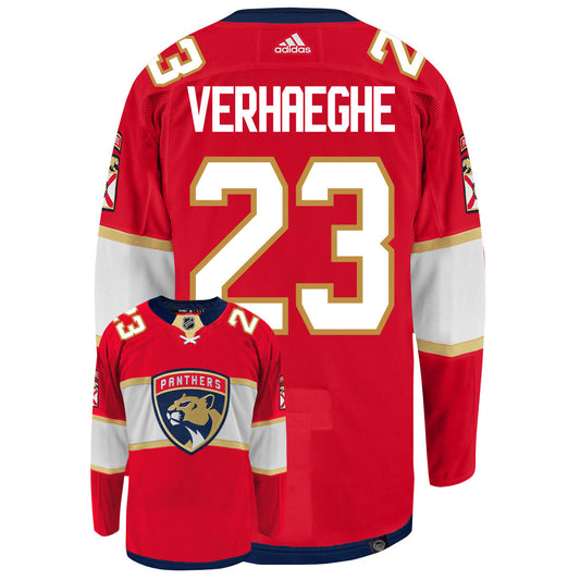Carter Verhaeghe Florida Panthers Adidas Primegreen Authentic NHL Hockey Jersey - Back/Front View