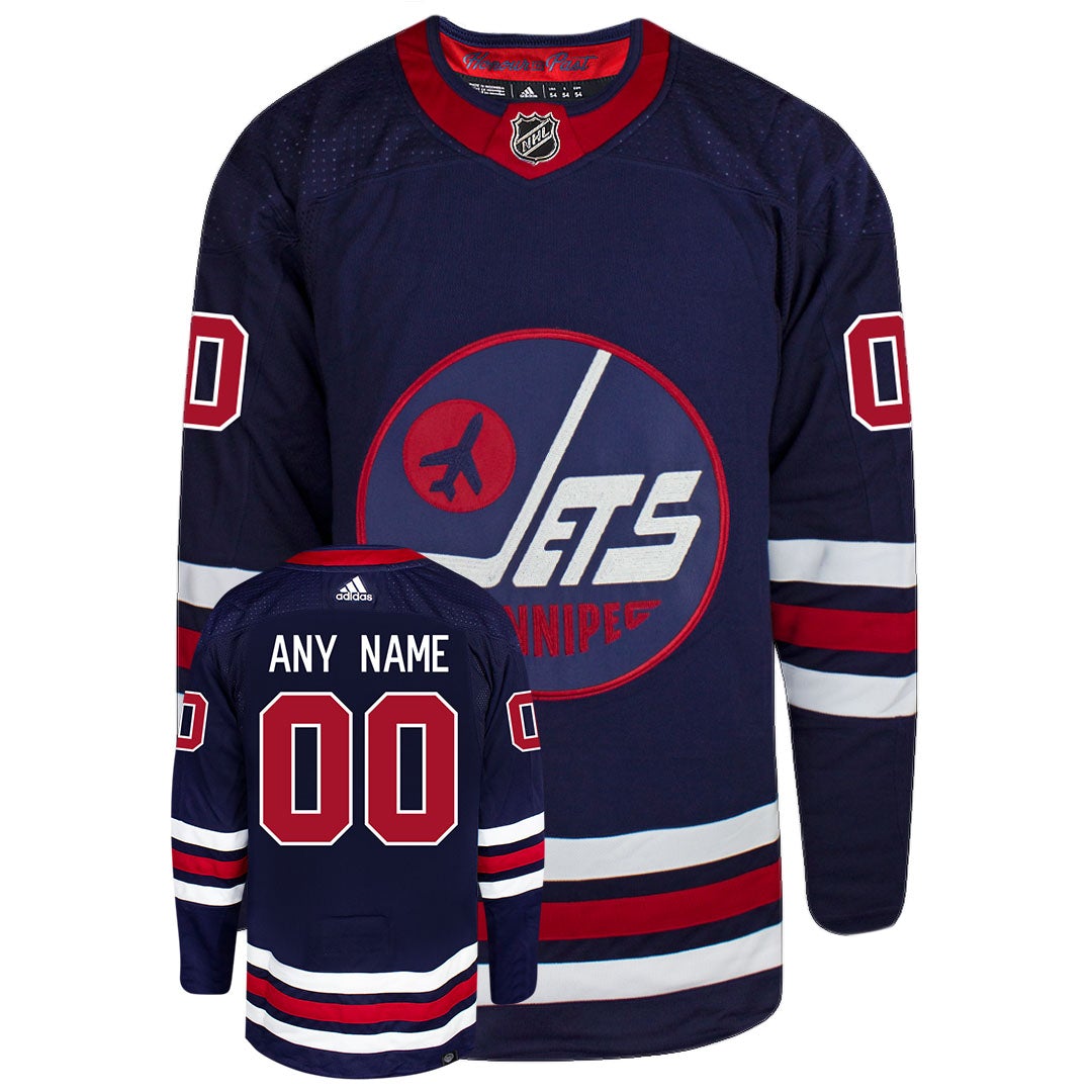 Customizable Winnipeg Jets Adidas Primegreen Authentic NHL Hockey Jersey