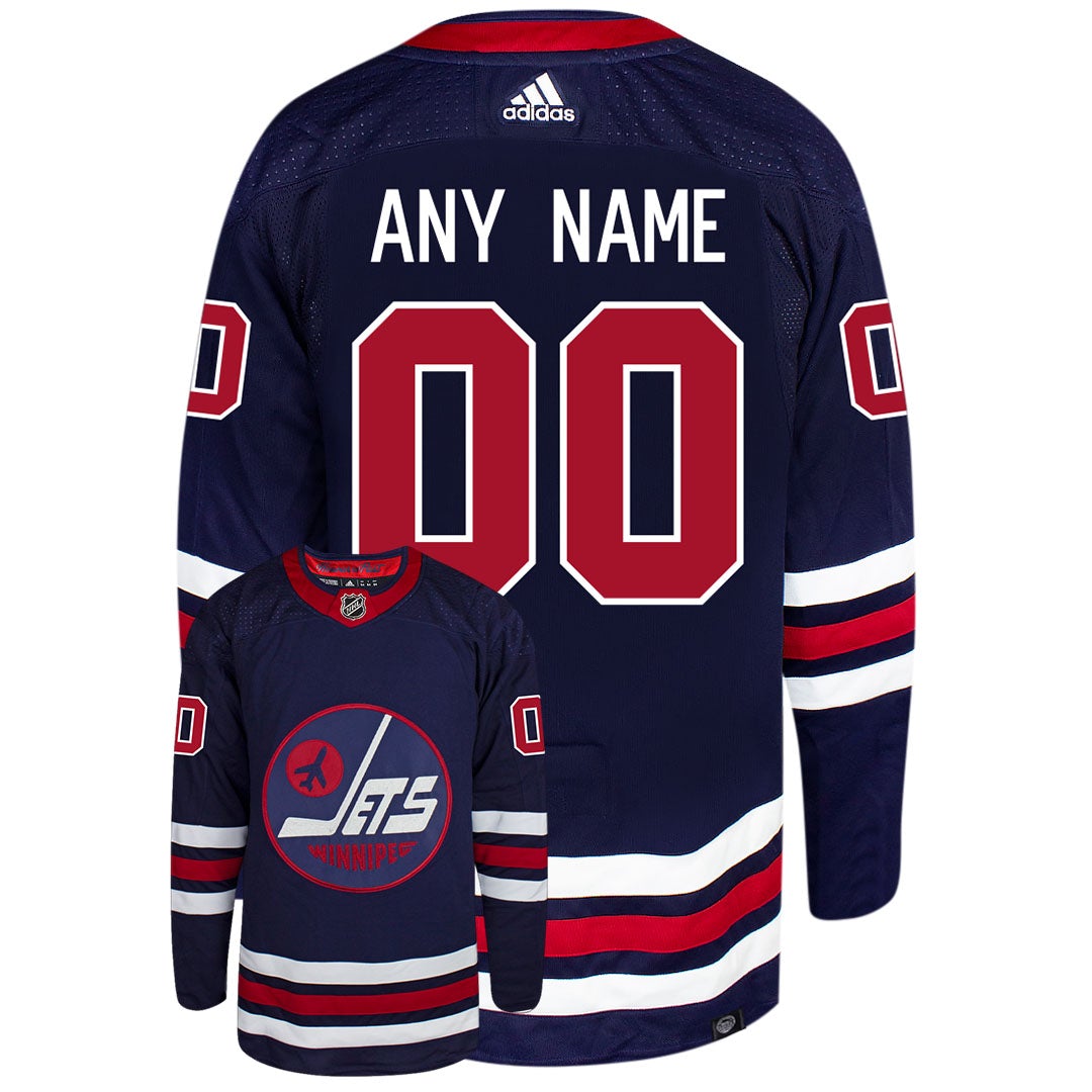 Customizable Winnipeg Jets Adidas Primegreen Authentic NHL Hockey Jersey